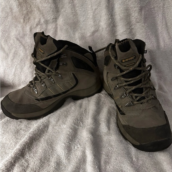 Hi-Tec Other - Hi-Tech Men's Natural Hiking Boots Gray Suede Mesh Shoes Mid Waterproof Size 8.5